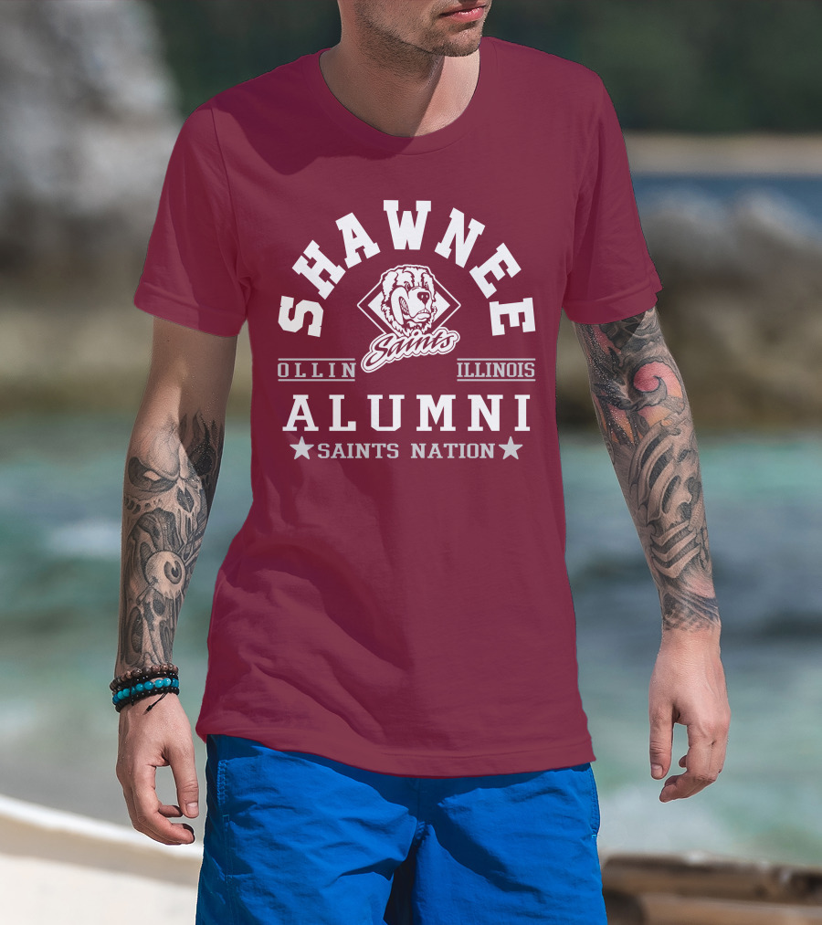 Shawnee Saints Alumni Olney Illinois Saints Nation T-Shirt