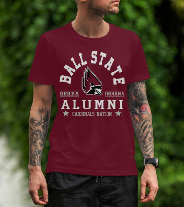 Ball State University Alumni Cardinals Nation Berea Indiana T-Shirt