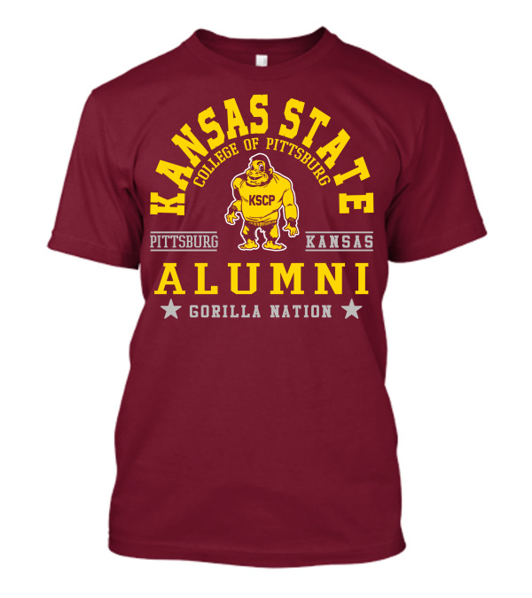 Kansas State College Of Pittsburg Alumni Gorilla Nation KSCP Kansas Pittsburg T-Shirt