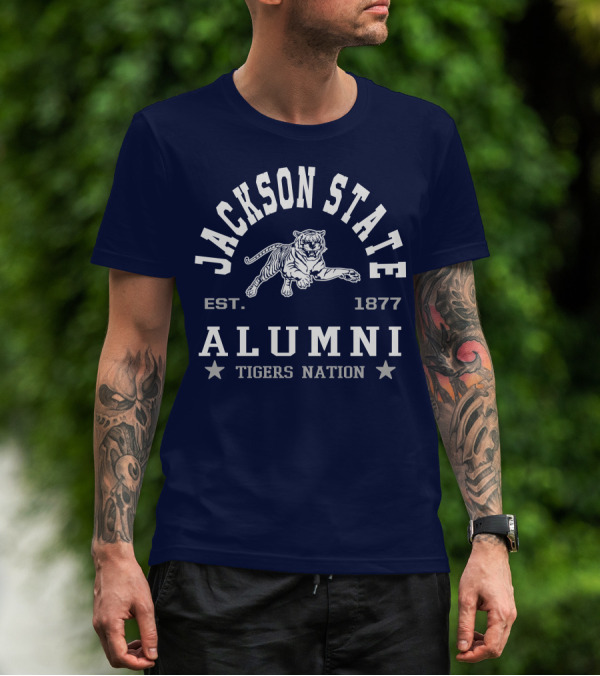 Jackson State Alumni Tigers Nation Est. 1877 T-Shirt