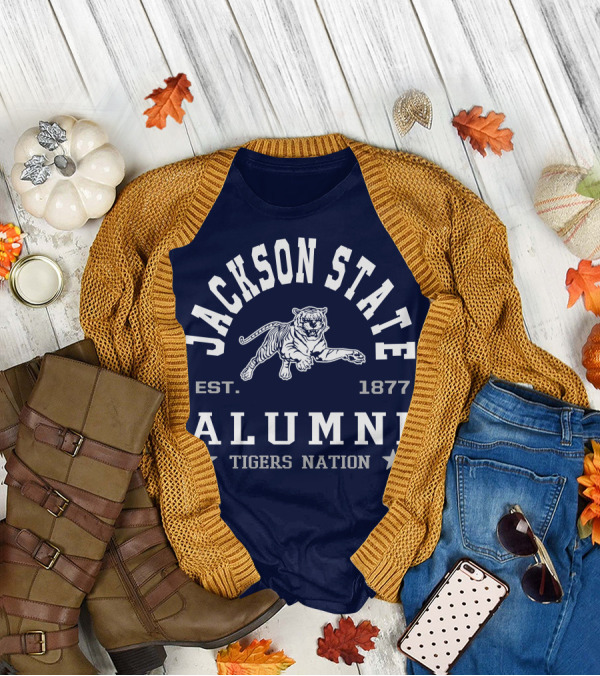 Jackson State Alumni Tigers Nation Est. 1877 T-Shirt