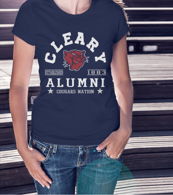Cleary Alumni Cougars Nation Established 1883 T-Shirt