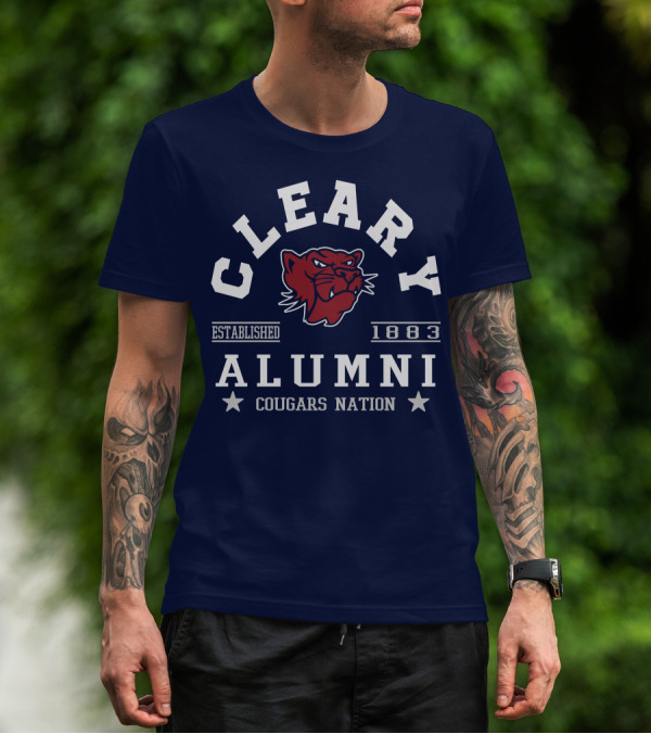 Cleary Alumni Cougars Nation Established 1883 T-Shirt