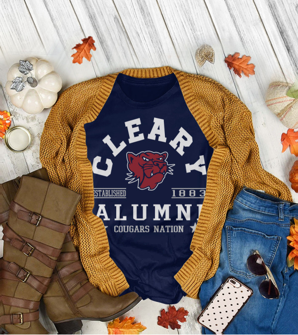 Cleary Alumni Cougars Nation Established 1883 T-Shirt