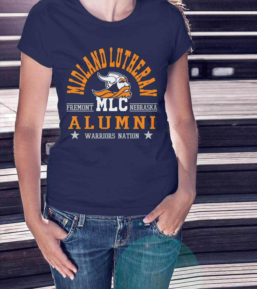 Midland Lutheran College Fremont Nebraska MLC Alumni Warriors Nation T-Shirt