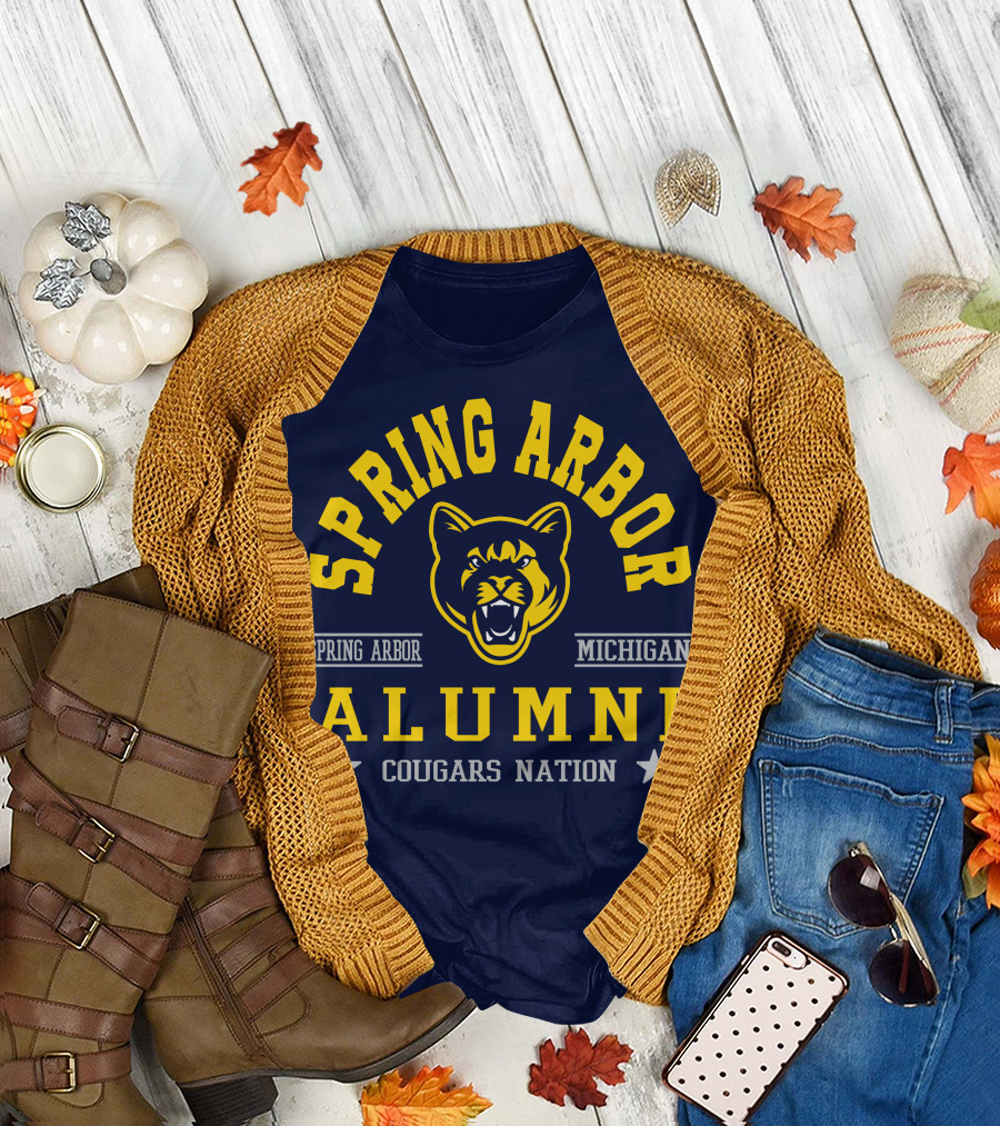 Spring Arbor Michigan Alumni Cougars Nation T-Shirt