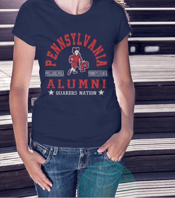 Pennsylvania Alumni Quakers Nation Philadelphia Pennsylvania T-Shirt