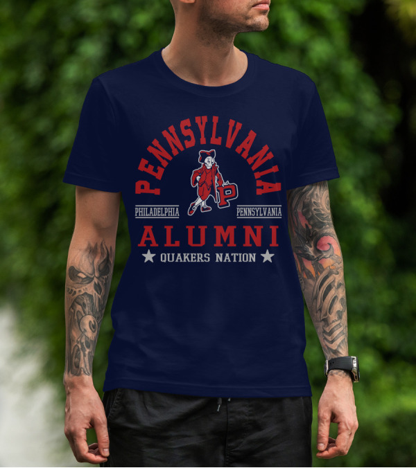 Pennsylvania Alumni Quakers Nation Philadelphia Pennsylvania T-Shirt