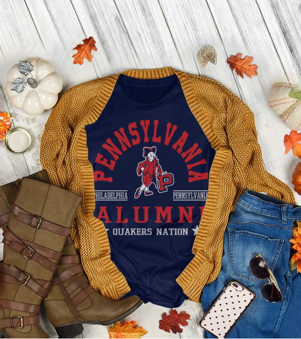 Pennsylvania Alumni Quakers Nation Philadelphia Pennsylvania T-Shirt