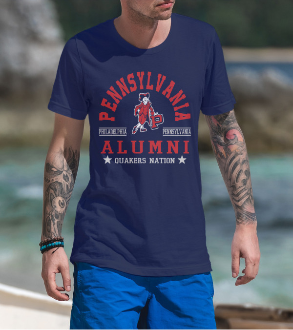 Pennsylvania Alumni Quakers Nation Philadelphia Pennsylvania T-Shirt