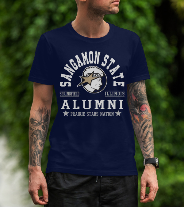 Sangamon State Springfield Illinois Alumni Prairie Stars Nation T-Shirt