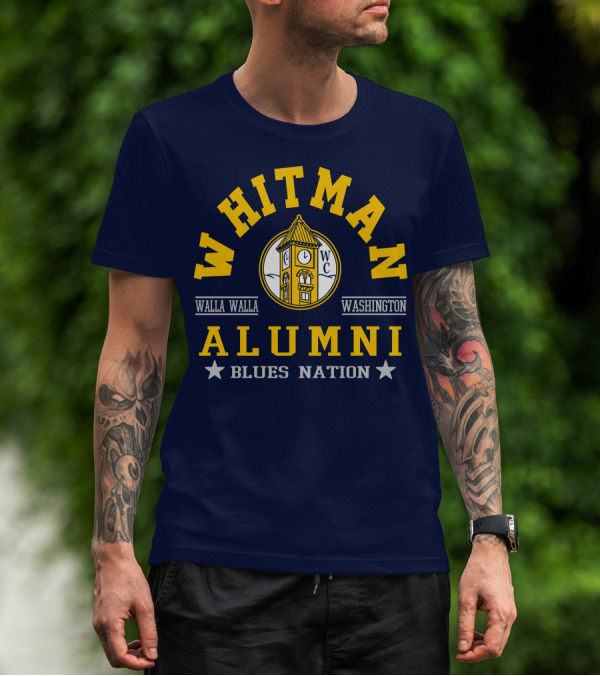 Whitman College Alumni Walla Walla Washington Blues Nation T-Shirt