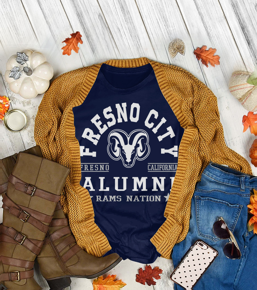 Fresno City California Alumni Rams Nation T-Shirt