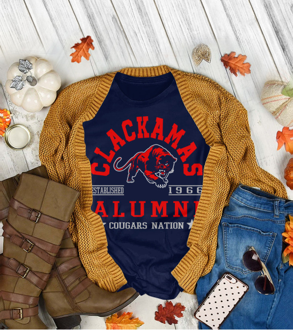 Clackamas Alumni Established 1966 Cougars Nation T-Shirt