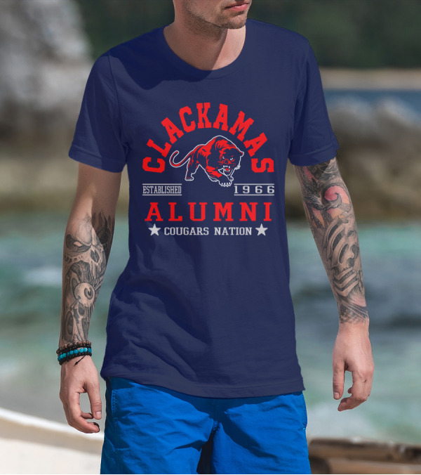 Clackamas Alumni Established 1966 Cougars Nation T-Shirt