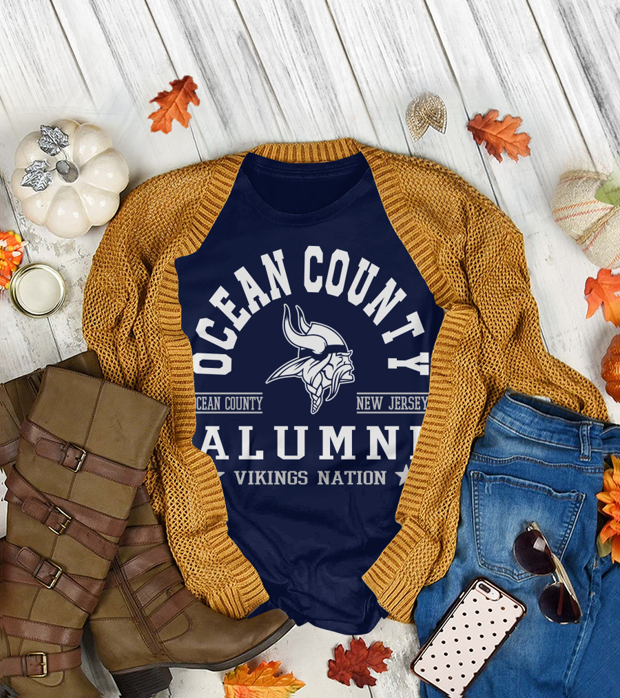 Ocean County New Jersey Alumni Vikings Nation T-Shirt