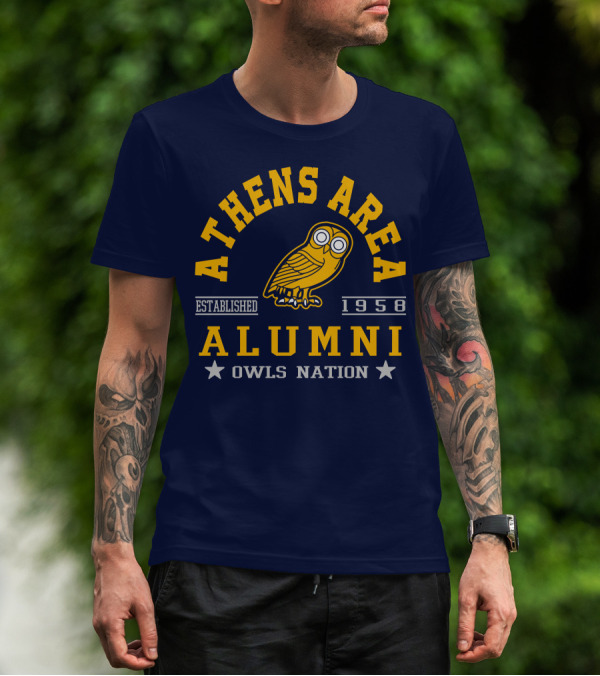 Athens Area Alumni Owls Nation Established 1958 T-Shirt