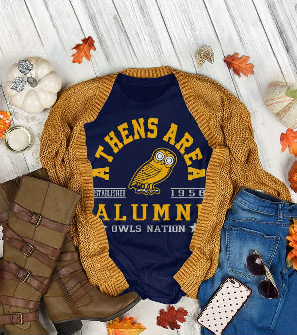 Athens Area Alumni Owls Nation Established 1958 T-Shirt