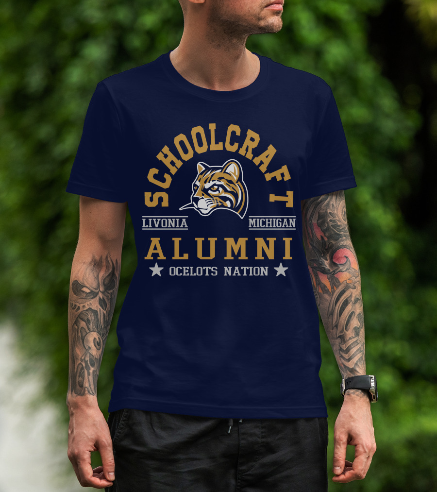 Schoolcraft College Alumni Ocelots Nation Livonia Michigan T-Shirt