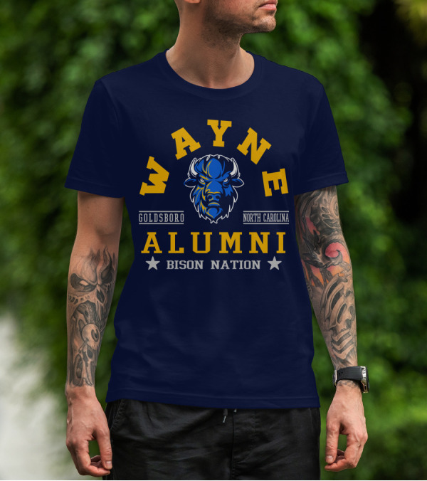 Wayne College Alumni Goldsboro North Carolina Bison Nation T-Shirt