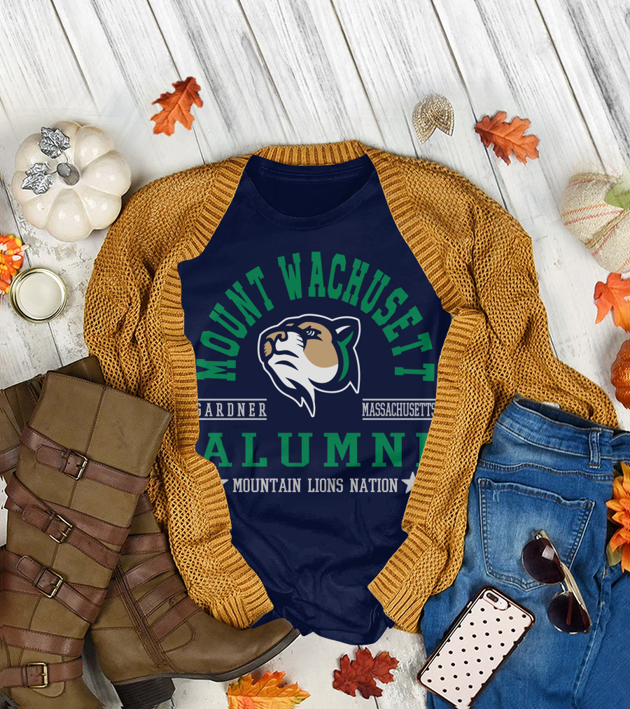Mount Wachusett Alumni Gardner Massachusetts Mountain Lions Nation T-Shirt