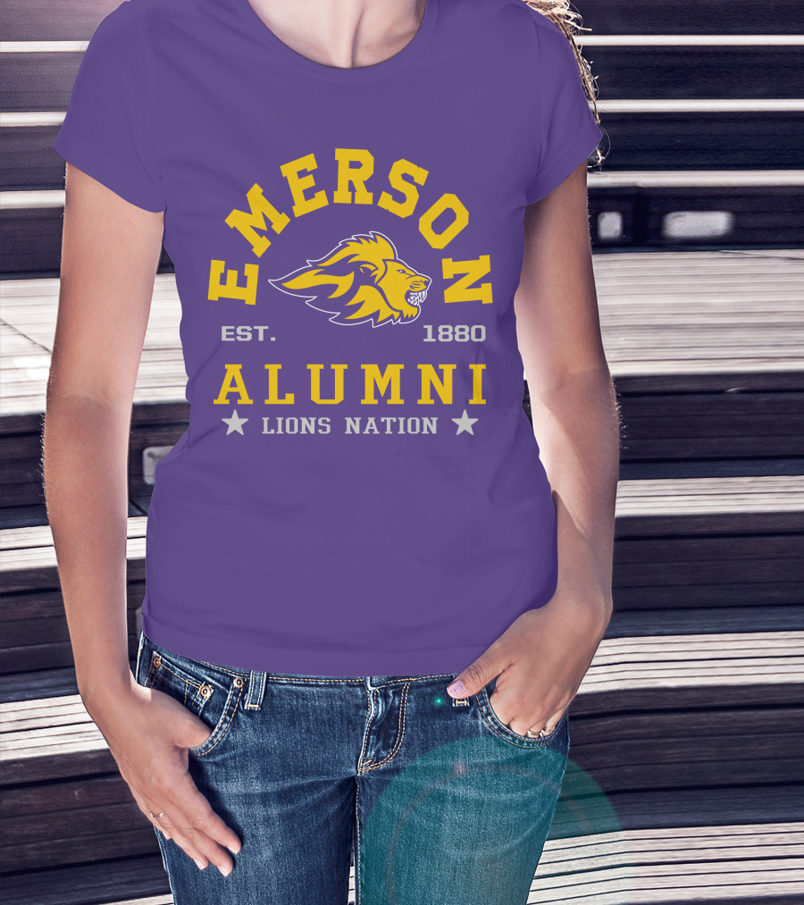 Emerson Alumni Lions Nation Est. 1880 T-Shirt