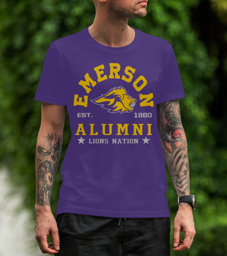 Emerson Alumni Lions Nation Est. 1880 T-Shirt