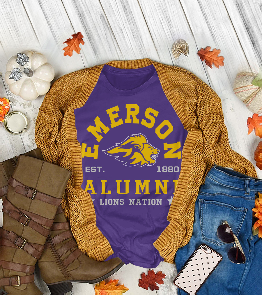 Emerson Alumni Lions Nation Est. 1880 T-Shirt