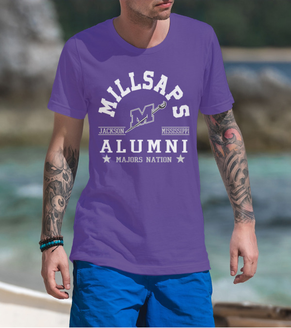 Millsaps College Jackson Mississippi Alumni Majors Nation T-Shirt