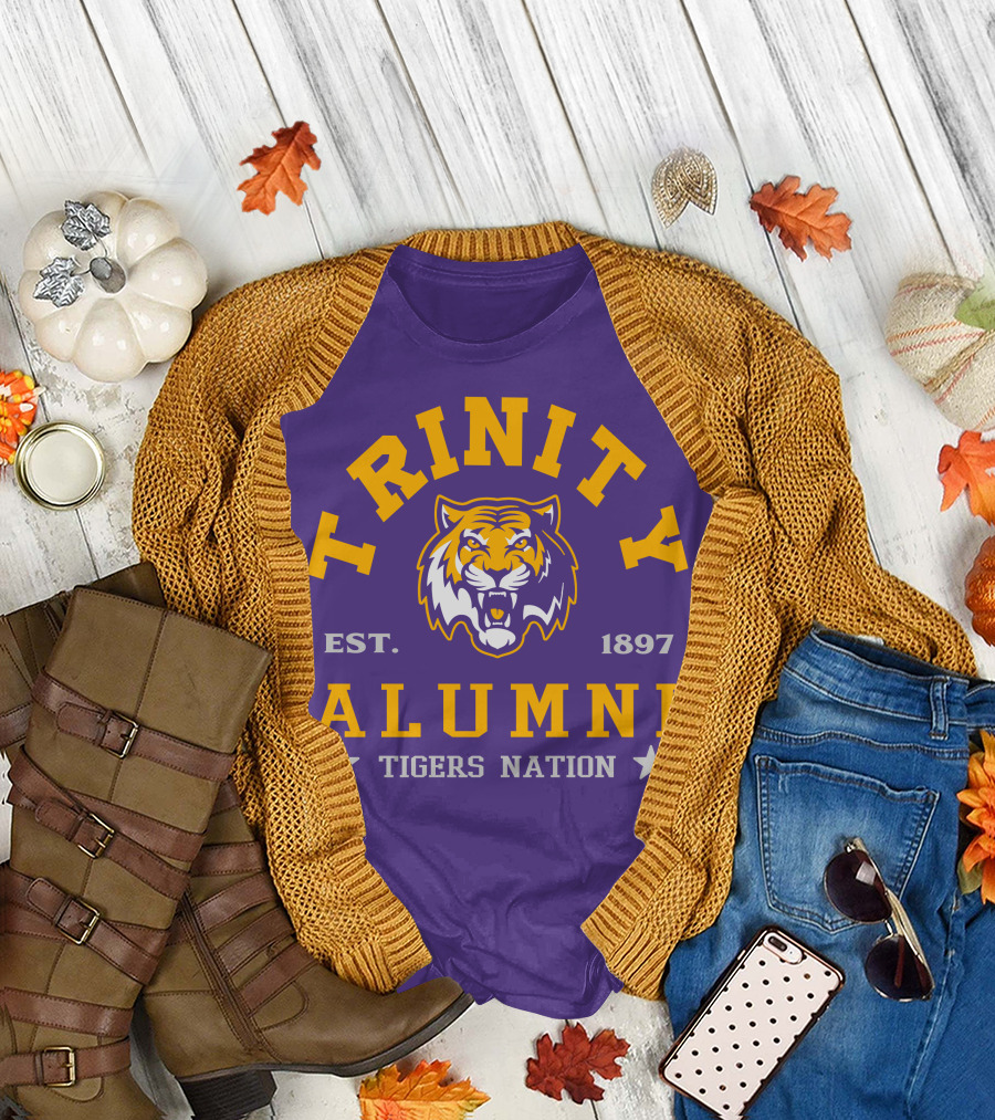 Trinity Alumni Tigers Nation Est. 1897 T-Shirt