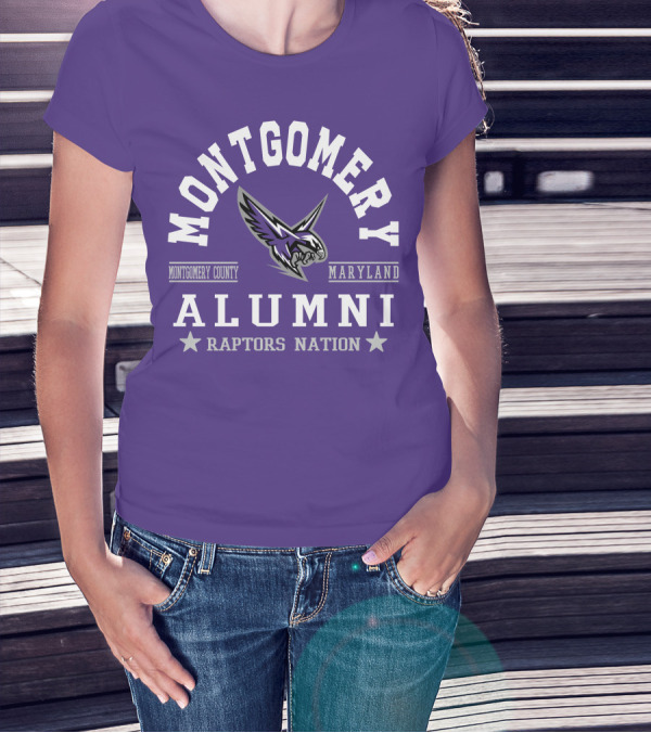 Montgomery County Maryland Alumni Raptors Nation T-Shirt