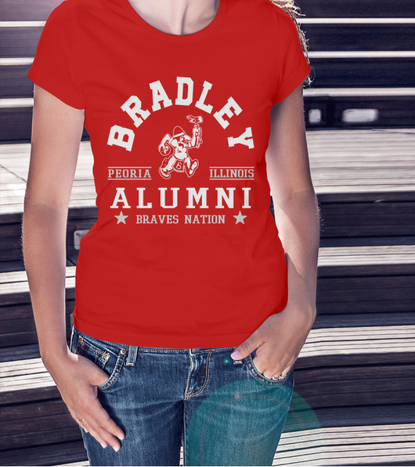 Bradley Alumni Peoria Illinois Braves Nation T-Shirt