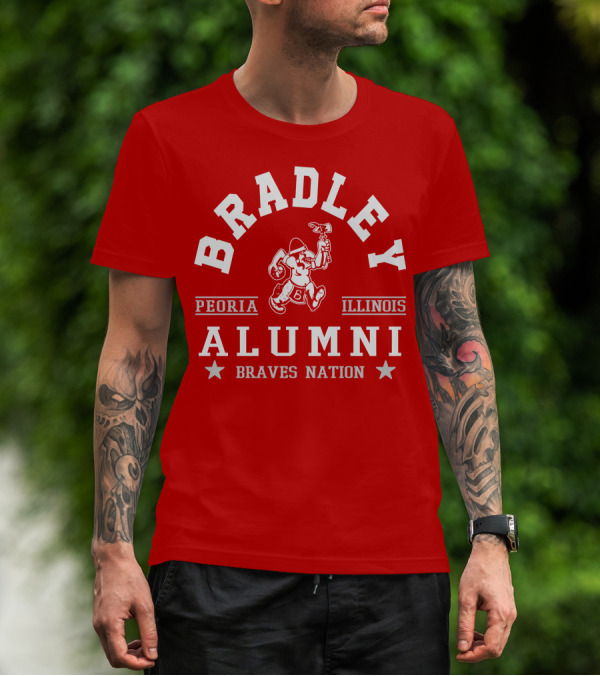 Bradley Alumni Peoria Illinois Braves Nation T-Shirt