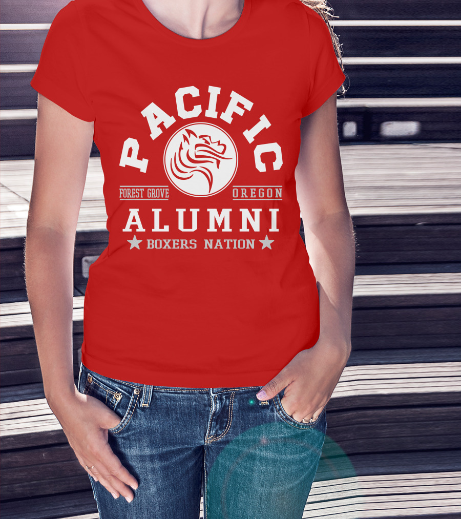 Pacific Alumni Forest Grove Oregon Boxers Nation T-Shirt