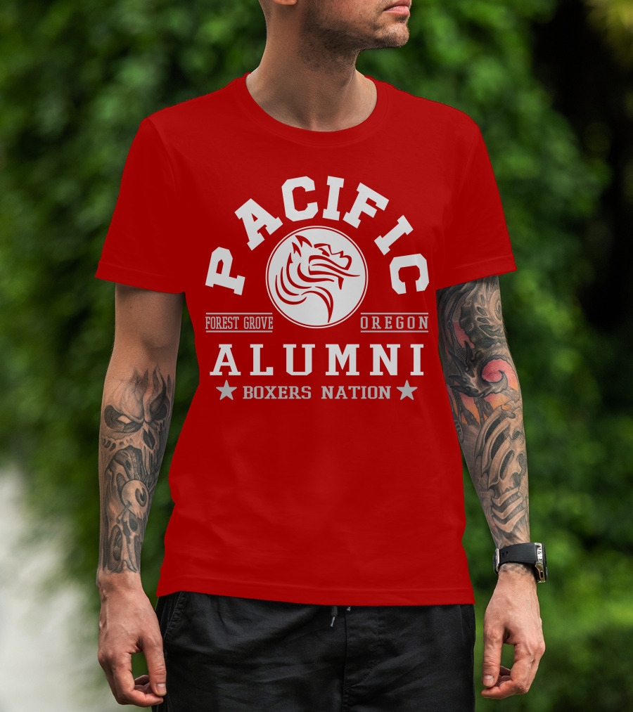 Pacific Alumni Forest Grove Oregon Boxers Nation T-Shirt