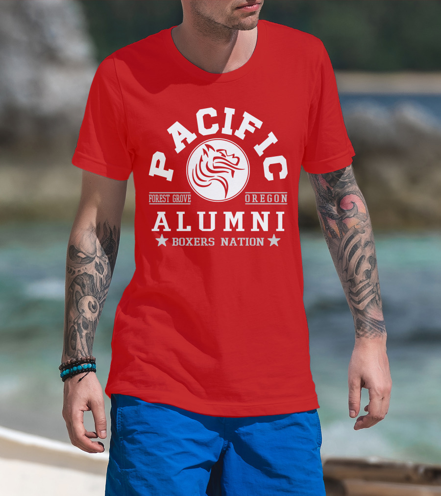 Pacific Alumni Forest Grove Oregon Boxers Nation T-Shirt