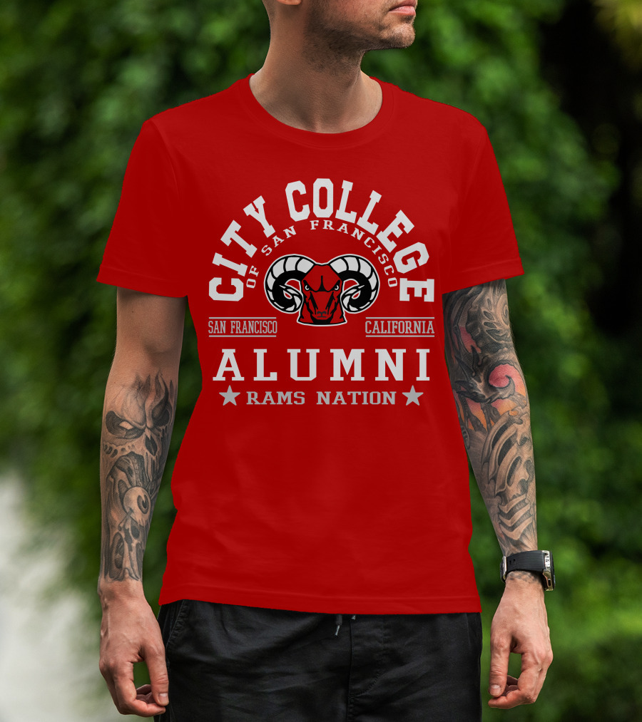 City College Of San Francisco California Alumni Rams Nation T-Shirt