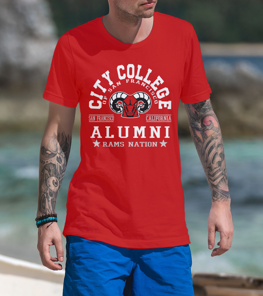 City College Of San Francisco California Alumni Rams Nation T-Shirt