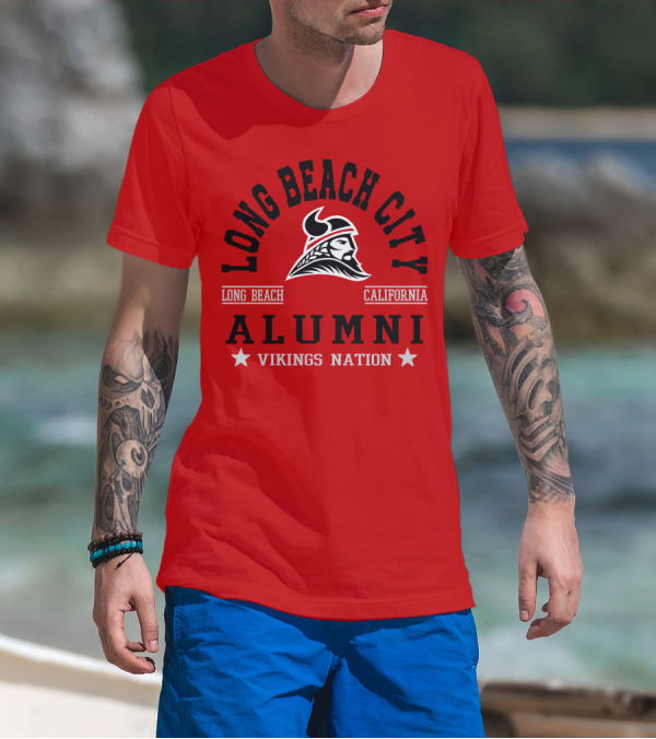 Long Beach City Alumni Vikings Nation California T-Shirt