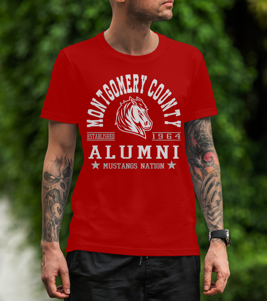 Montgomery County Alumni Mustangs Nation Established 1964 T-Shirt