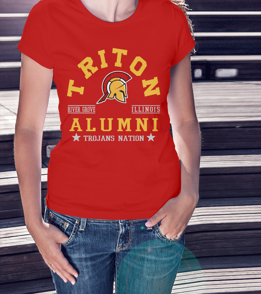 Triton Alumni River Grove Illinois Trojans Nation T-Shirt