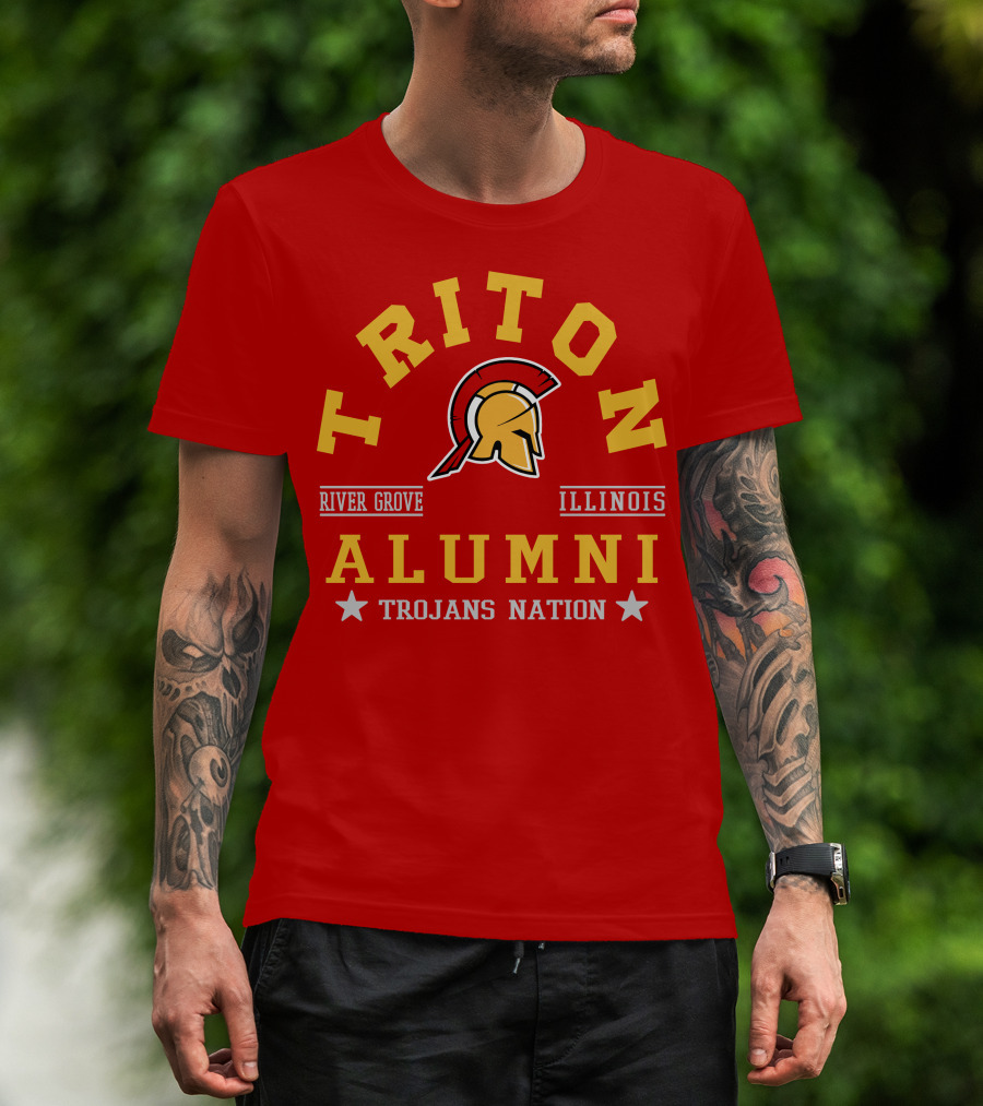 Triton Alumni River Grove Illinois Trojans Nation T-Shirt