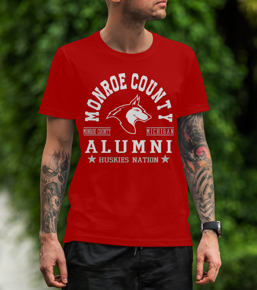Monroe County Michigan Alumni Huskies Nation T-Shirt