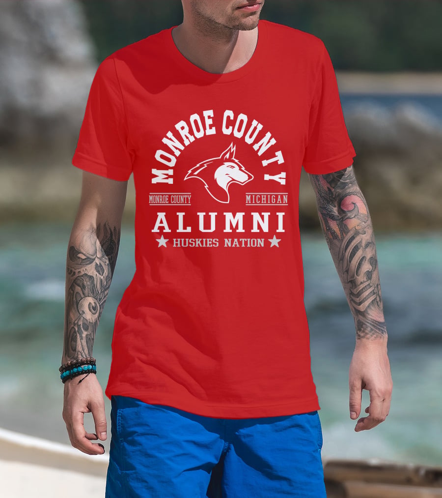 Monroe County Michigan Alumni Huskies Nation T-Shirt