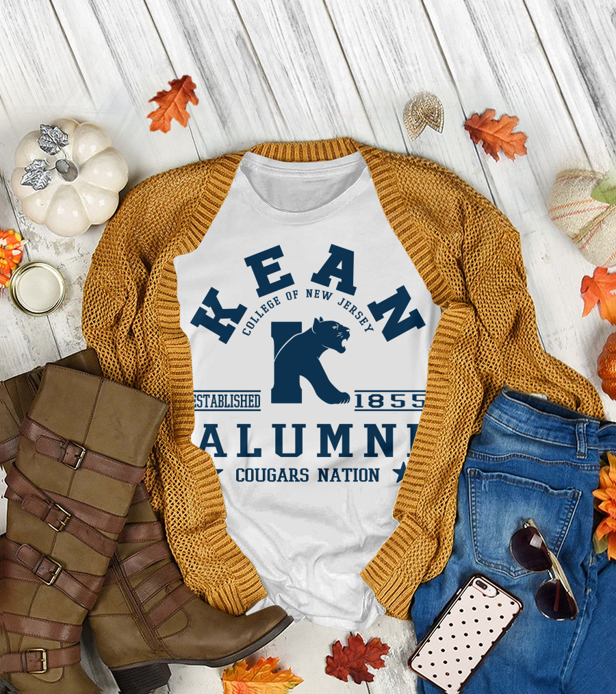 Kean College of New Jersey Alumni Established 1855 Cougars Nation T-Shirt