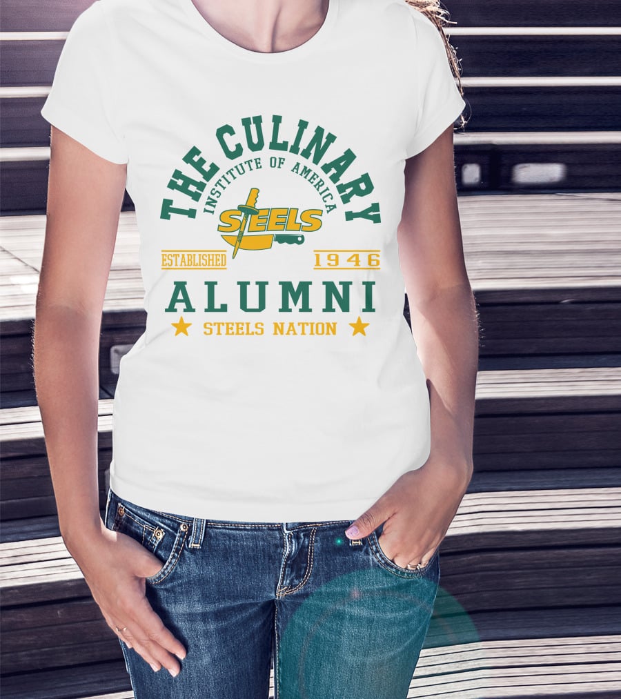 The Culinary Institute Of America Steels Nation Alumni Established 1946 T-Shirt