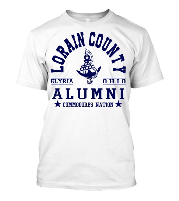 Lorain County Community College Alumni Elyria Ohio Commodores Nation T-Shirt