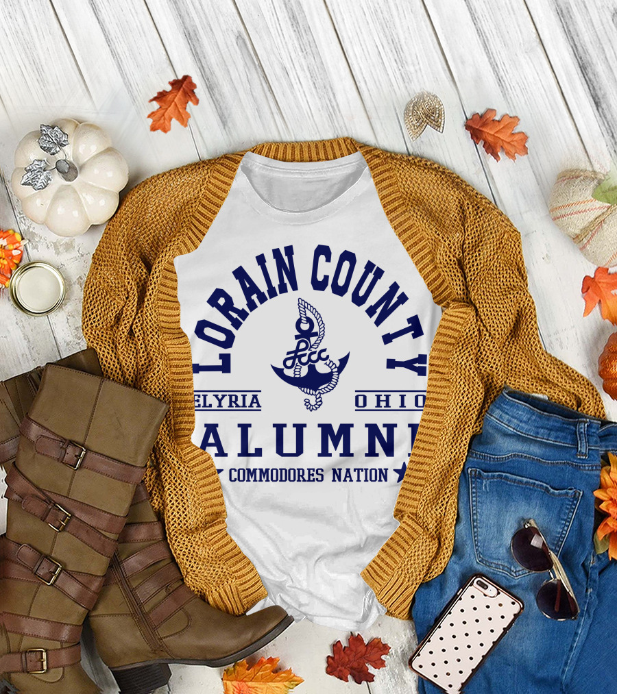 Lorain County Community College Alumni Elyria Ohio Commodores Nation T-Shirt