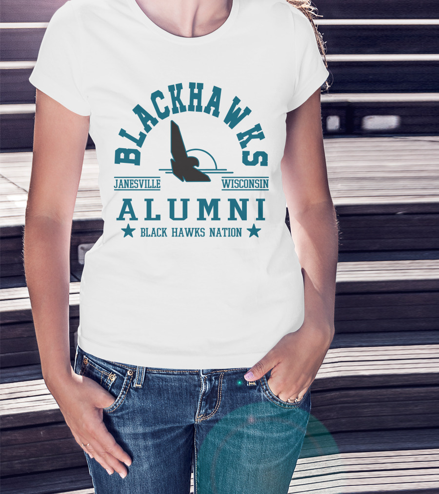 Blackhawks Alumni Janesville Wisconsin Black Hawks Nation T-Shirt