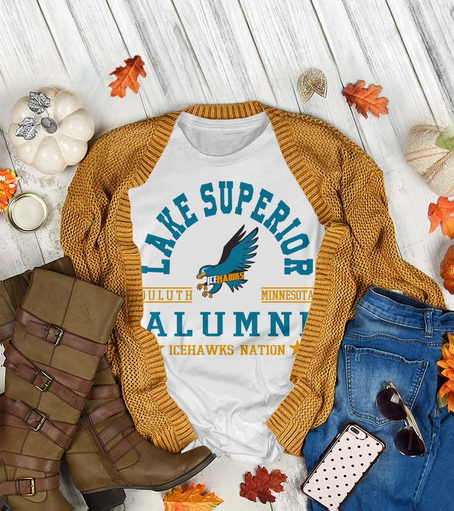 Lake Superior Alumni Duluth Minnesota Icehawks Nation T-Shirt